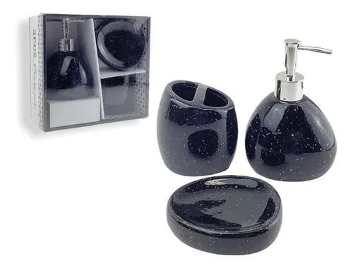 Juego De Baño 3 Piezas Negro