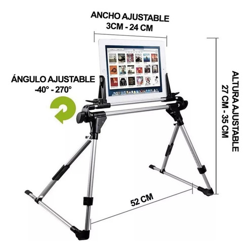 Soporte Para Tableta Celular Plegable Pedestal Cama Flexible