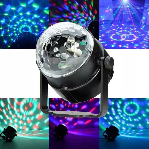 Mini Esfera Led Rgb Audio Rítmica Para Fiesta Seisa L-12