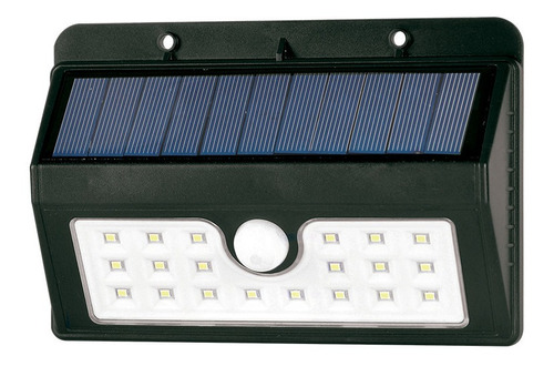 Lámpara Solar Led Para Exterior Estevez Sensor De Movimiento Color Negro