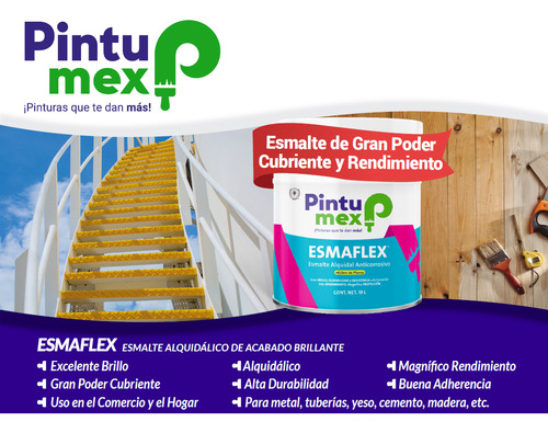 Pintumex Esmaflex, Esmalte Base Aceite, Primario, 4 Litros