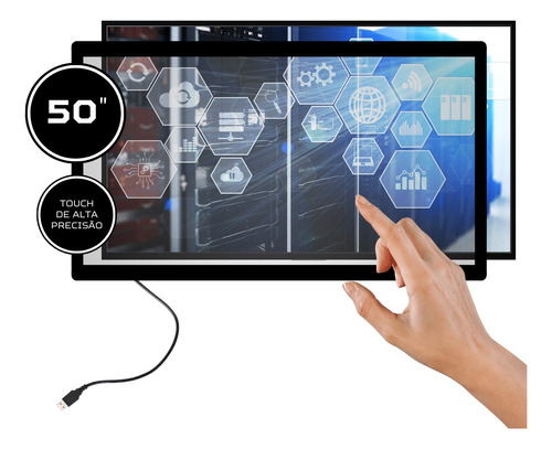 Moldura Frame Touchscreen Interativa De 50 Polegadas