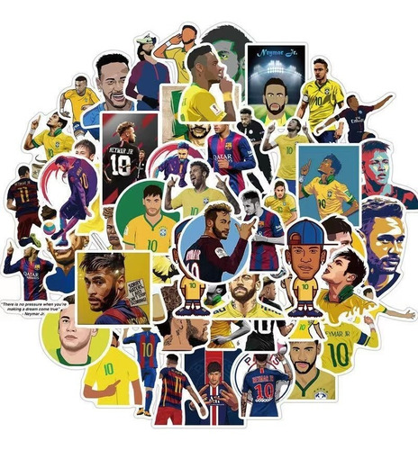 50 Stickers De Neymar - Etiquetas Autoadhesivas
