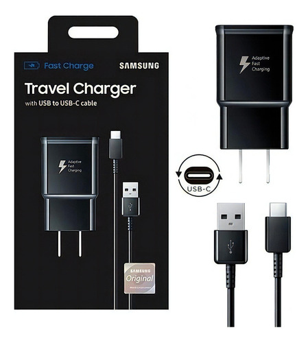 Samsung Cargador Tipo C Fast Charger S8 Plus S9 Note 9 S10