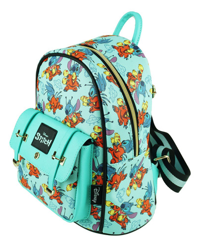 Lilo And Stitch - Proyecto 626-11 Mochila De Piel Sintétic.