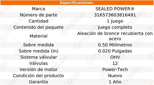 Kit Metales Biela 0.020 Cherokee L6 4.0l 87/01 Sealed Power