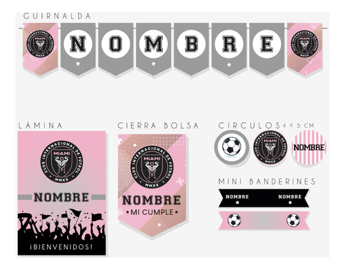 Kit Imprimible Inter Miami Cf - Deco Cumple Candy