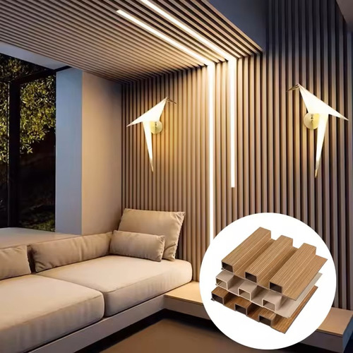 Revestimiento De Pared Wall Panel Varillado Pvc Wpc Cod 6015