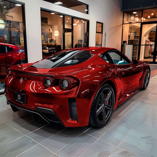 Vinil Automotriz Full Wrap Red Ruby Metallic 1,52x18 M Color Ruby Red