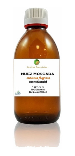 Aceite Esencial De Nuez Moscada 250 Ml 100% Puro Y Natural