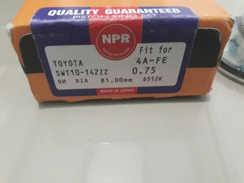 Anillo Toyota Corolla 4afe 1.6 90-97 Carburado 0.30 0.75