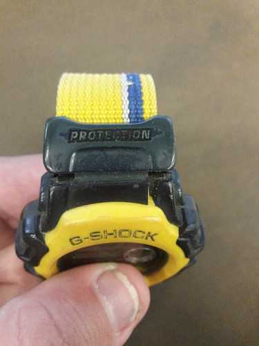 Relogio Raro Vintage G Shock Dw-003 Amarelo Pulseira Origina