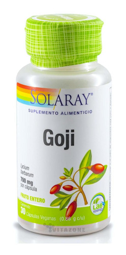 Goji Berry 30 Cápsulas Veganas Solaray