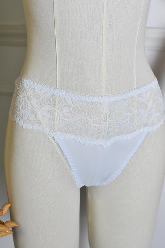 Pantie Con Encaje En La Cintura /tallas Extras, 842 (blanco)