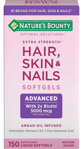 Hair Skin Nails 150 Softgels Nature's Bounty 