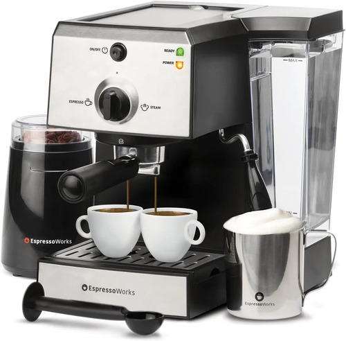 Solis Primaroma 1010 Cafetera Express Automática y Molinillo de Café  Eléctrico - Máquina de Café Espresso - 15 Bar - 1.5L - 22 Programas de  Molido - Capacidad 250 Gramos - PREYCA