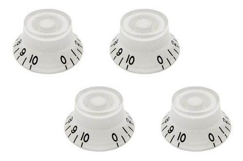 Kit 4 Knob Inclinado Guitarra Baixo Branco Les Paul Prs Sg