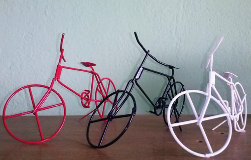 Mini Bicicleta Decorativa Aramado Kit Com (03)três Peças.