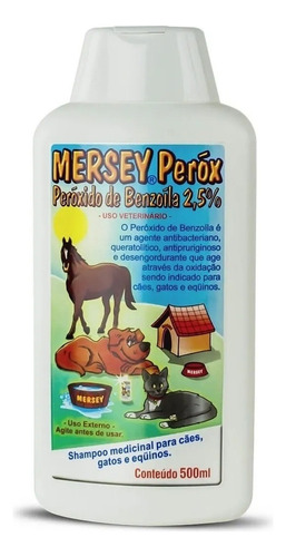 Shampoo p/ Cães e Gatos - Mersey Peróx 500ml
