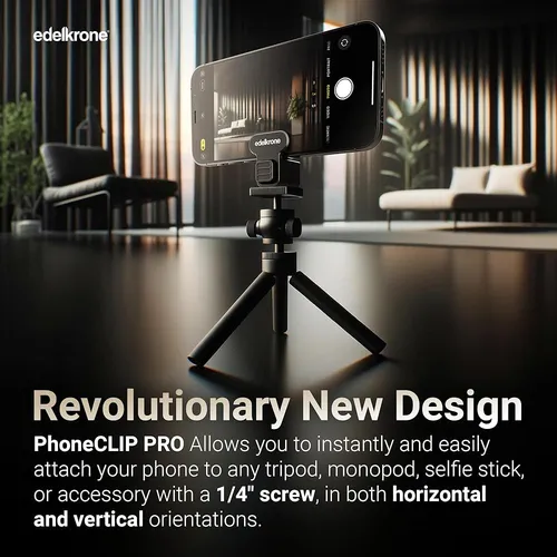Edelkrone Phoneclip Pro: Soporte Metálico Para Trípode, Cnc