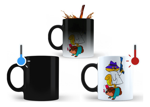 Secret Squirrel Inspector Ardilla Retro Taza Magica T P E