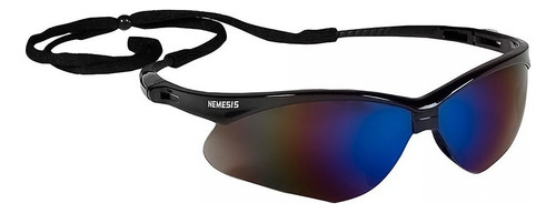 Oculos Esportivo Nemesis Lente Antirisco Antiembaçante Uv Cor da armação Preta Lente Azul Espelhado