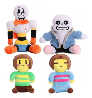 4pcs Undertale Papyrus Sans Frisk Chara Niños Peluche Muñeca