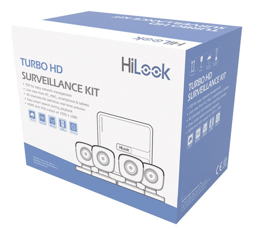 Kit Hilook Turbohd 720p Dvr 4canales 4 Cámaras Bala De Metal