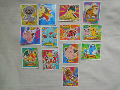 13 Figuras Álbum Pokémon 3 De Navarrete Año 2000 Nintendo