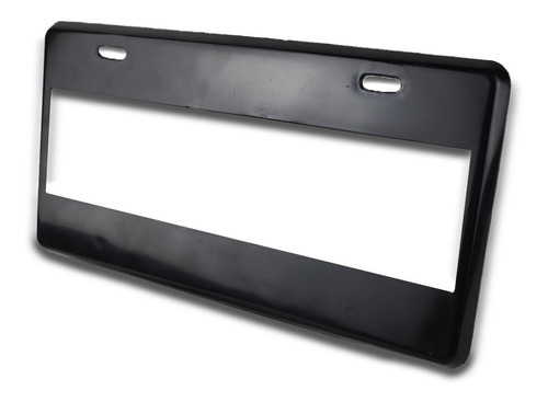 Imagen 4 de 6 de Par Porta Placas Negro Liso Personalizable Plástico