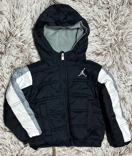 Chamarra Acolchada Jordan Con Gorro Para Ni o 2 A os