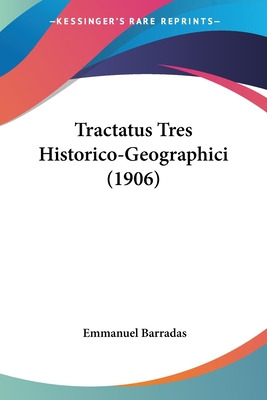 Libro Tractatus Tres Historico-geographici (1906) - Barra...