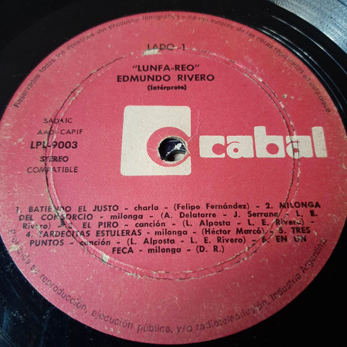 Sin Tapa Disco Edmundo Rivero Lunfa Reo T0