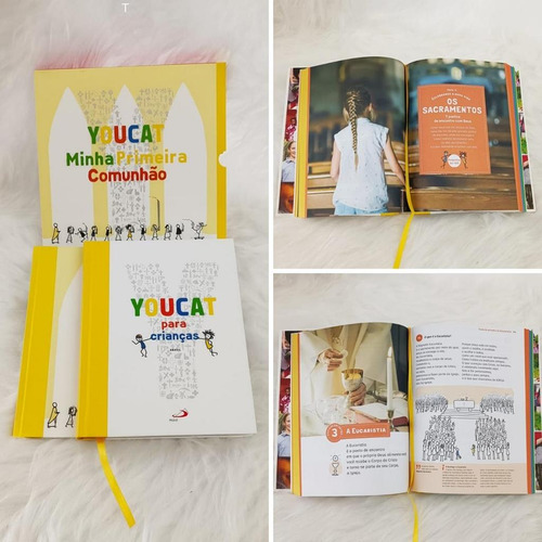 Box Youcat Album Recordação Primeira Comunhão Eucaristia Livro Catecismo Crianças Católico Presente