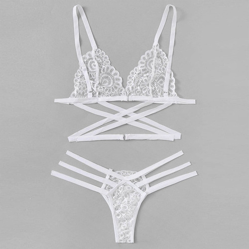 Conjunto De Bragas Y Tanga De Encaje Para Mujer, Bodydoll, R