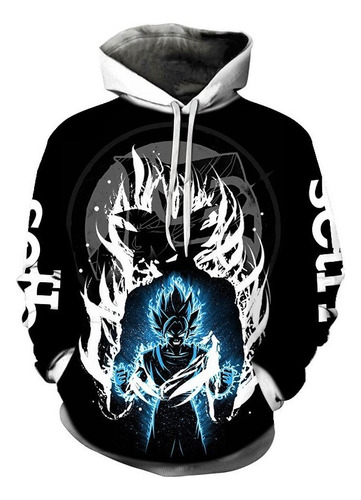 Sudadera Casual Dragon Ball Super Saiyan Sombra Estampado