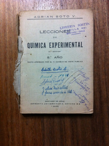Lecciones De Quimica Experimental- 5º Año- Adrian Soto V