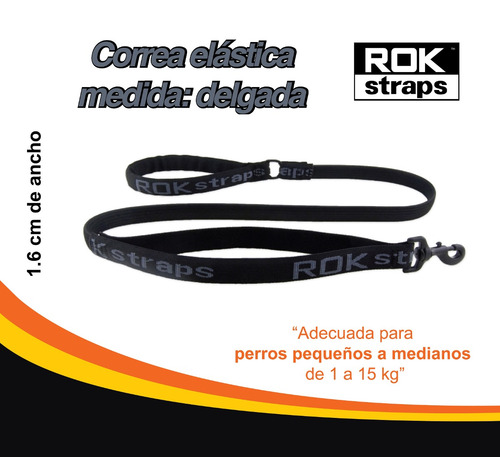 Correa Elastica Perros Rok Straps Delgada Rosa
