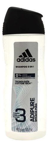 Shampoo 3 En 1 adidas Adipure Cotton Tech 400ml