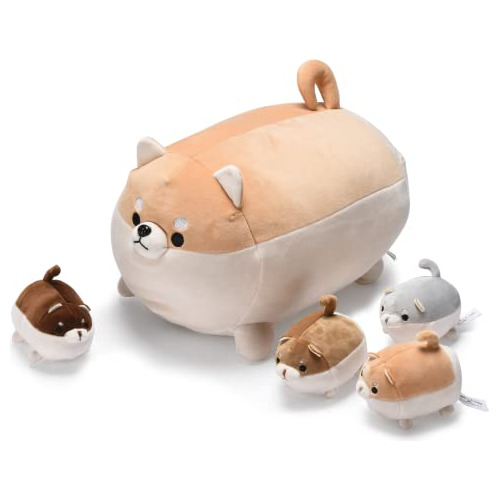 Snug A Babies Corgi Plush Stuffed Animal 14  Con 4 Cachorros