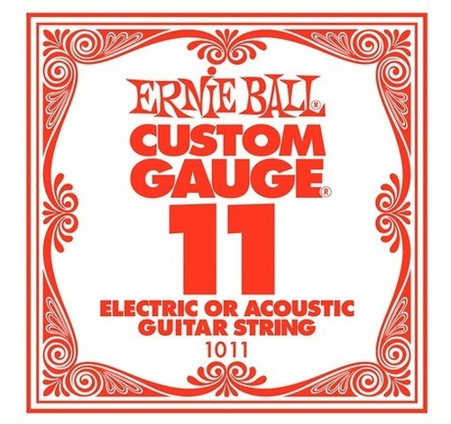 6 Cuerdas Ernie Ball Custom Guitarra Electrica 0.011 1011(6)