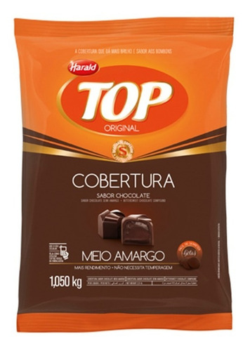 Imagen 1 de 2 de Chocolate Cobertura Semi Amargo Harald Top Por 1 Kilo