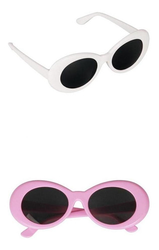 2x Retro Lentes De Sol Clout Oval Regalo Lindo Adorno Ligero