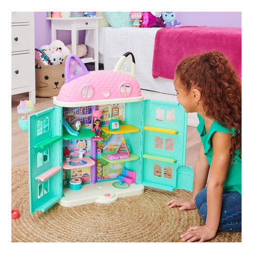 Casa De Muñecas Con 2 Figuras 8 Muebles Y Sonidos