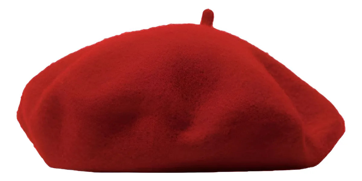 Boina Francesa Paño Artista Francia Sol Moda Gorro Sombrero Color Rojo Talla Unica