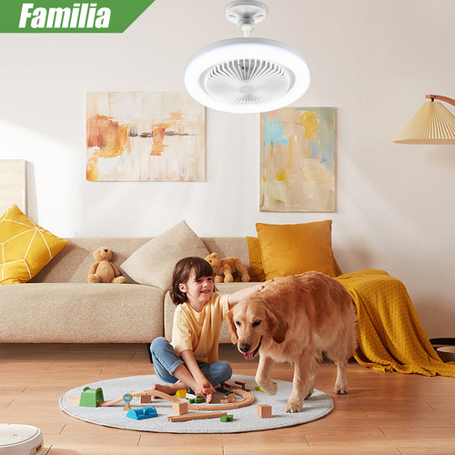 Ventilador De Techo Con Luz Foco Lampara Giratorio Con 5 Palas 26cm De Diámetro Control Remoto Con Pastilla De Fragancia