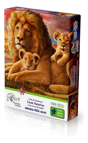 Rompecabezas Wuundentoy Premium Edition 500 pzs, Leon Al Amanecer
