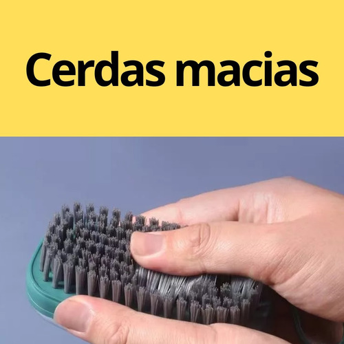 Escova Com Dispenser Detergente Sabão Roupas Sapatos Louça