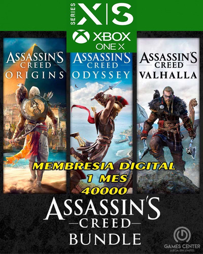Assassin's Creed Valhalla Bundle Trylogy Membresia 6 Mes