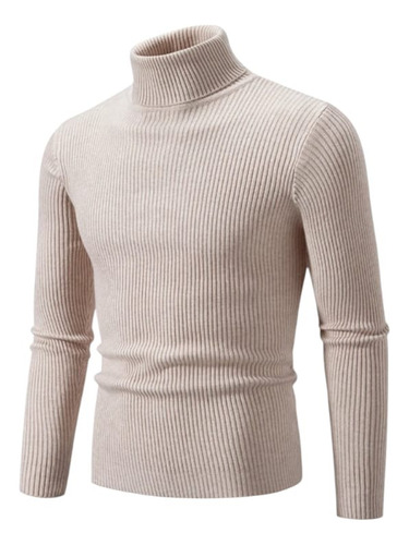 Chompa De Hilo, Cafarena Cuello Alto Para Hombre